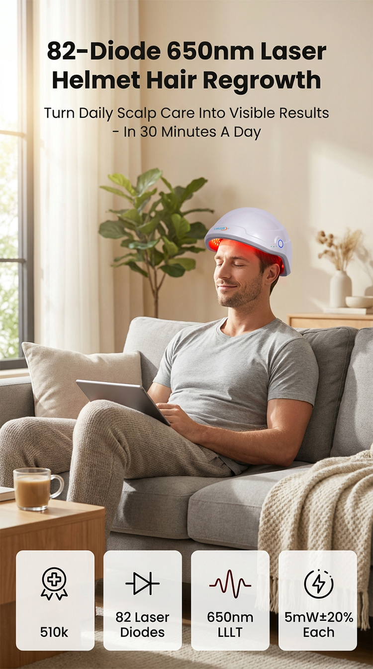 Lascure HAT-01 Cordless Laser Hair Growth Helmet